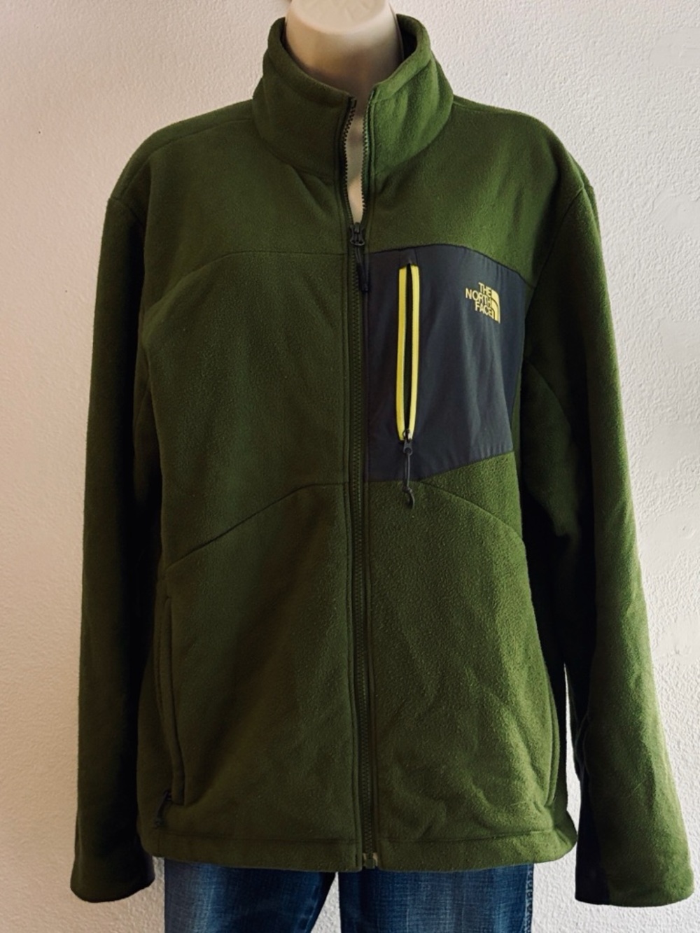 The North Face Denali 2 Full Zip Fleece Jacket Men’s M Olive Green